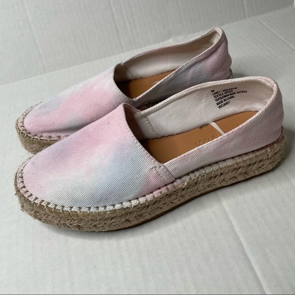 Splendid Laney Pastel Tie Dye Espadrille Platform Slip On Sneaker Shoe - Picture 2 of 10
